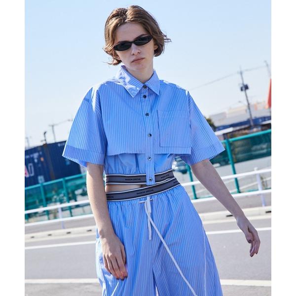 「MAISON SPECIAL」 半袖シャツ FREE ブルー レディース