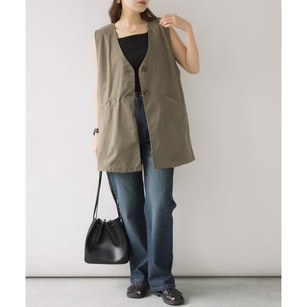 ベスト ジレ 入学式 ツイルノーカラージレ レディース