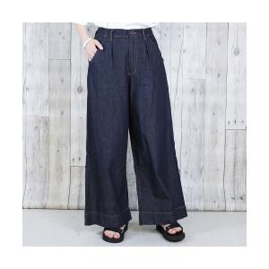 ジーンズ デニム デニムパンツ 6.5oz  ライトオンスデニムワイドパンツ コットン100％ レディース