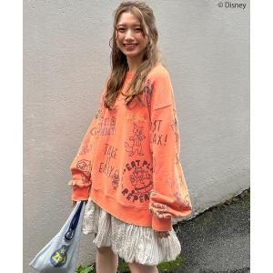 トレーナー スウェット 「Disney」ズートピア/総柄VINTAGE加工スウェット　ユニセックス レディース メンズ