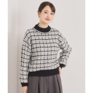 ニット セーター 「手洗い可」ツイードニット レディース