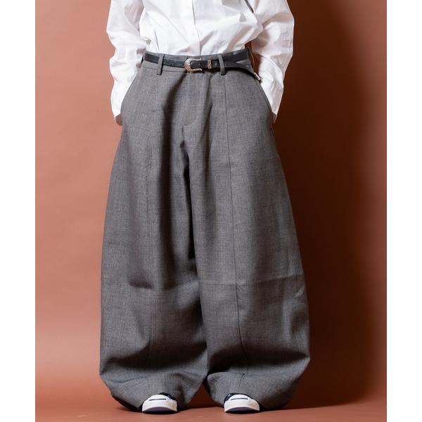 スラックス a.p.o.v. ヘヴィウェイトTRミラクルボリュームスーパーワイドスラックス メンズ ...