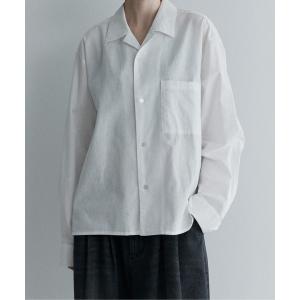 シャツ ルーズベーシックコットンリネンシャツ / loose basic cropped shirt - cotton linen メンズ レディース