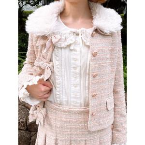 ブラウス シャツ フリル襟付きブラウス レディース