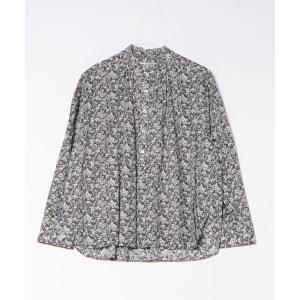 ブラウス シャツ リバティプリントフリルブラウス レディース