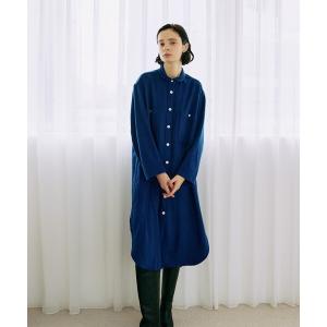 ワンピース ウールジャージーシャツワンピース