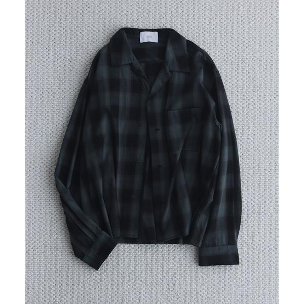 シャツ ルーズベーシッククロップドシャツ（モダンチェック柄）/ Loose Basic Croppe...