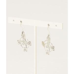 ピアス トライアングルフレーム＆パールピアスSV925(OG) レディース