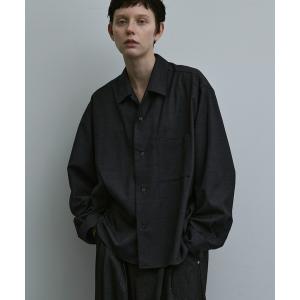 シャツ loose basic shirt - shadow glen check /ルーズベーシックシャツシャドーグレンチェック「短丈」 メンズ レ