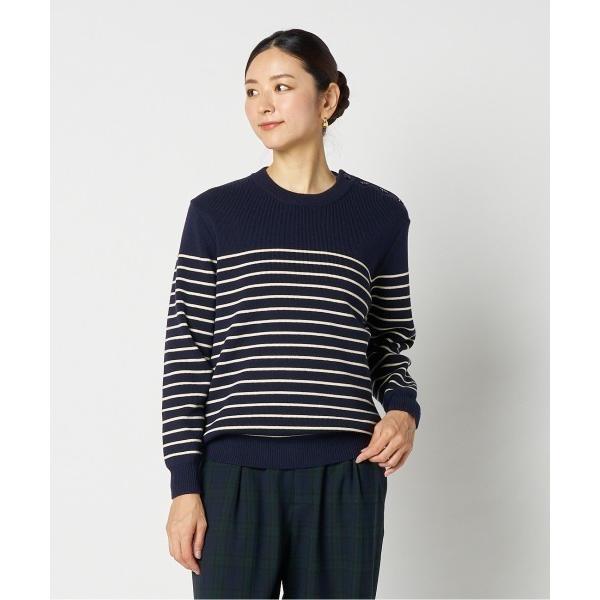 tシャツ MARINE BORDER KNIT レディース