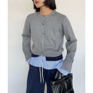 カーディガン Layered Shirt Cardigan レディース