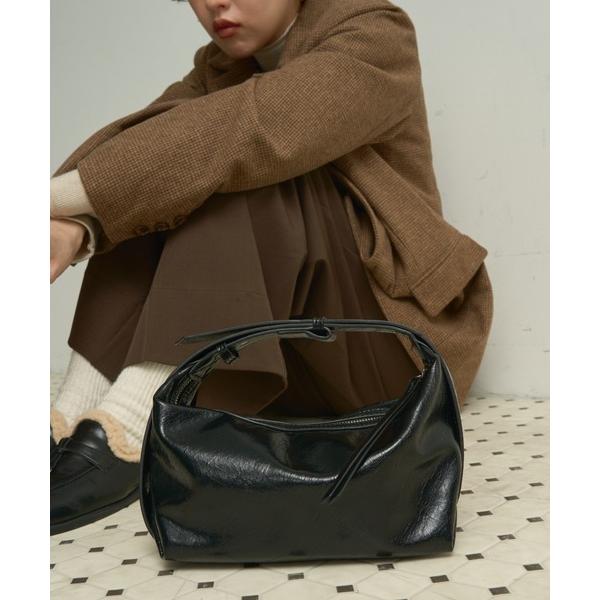 ハンドバッグ Faux leather tie strap bag / フェイクレザータイストラップ...