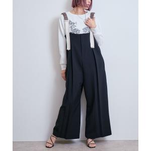サロペット オーバーオール センタータックサロペット レディース