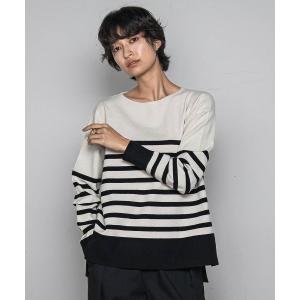 ふわもちボーダーニット レディース