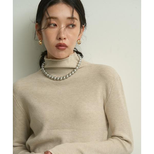 ニット セーター Soft touch ribbed high neck / ソフトタッチリブハイネ...