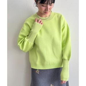 ニット セーター 「洗える」ラメリブスウェットニット レディース