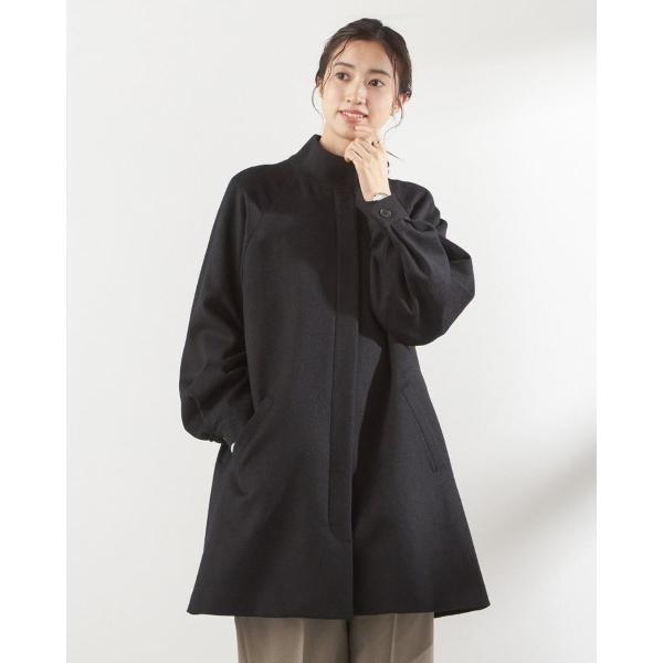 コート チェスターコート スタンドカラーテントシルエットコート レディース