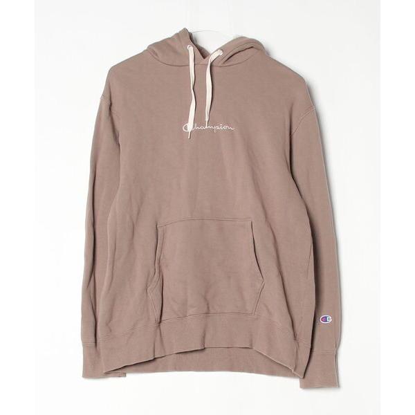 「Champion」 プルオーバーパーカー M ブラウン レディース