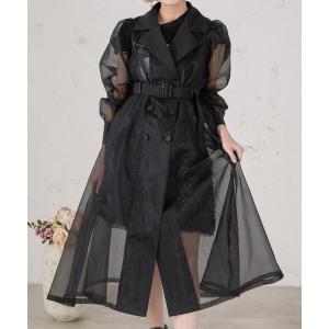 「qumerry.」 トレンチコート MEDIUM ブラック レディース