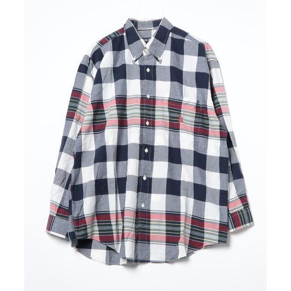 「NAUTICA」 長袖シャツ L ネイビー メンズ