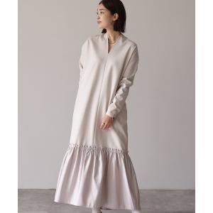 「HERENCIA」 長袖ワンピース MEDIUM グレイッシュベージュ レディース