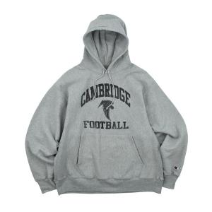 パーカー 「USED」Y2K Champion “CAMBRIDGE FOOTBALL” リバースウィーブ フーディ メンズ レディース