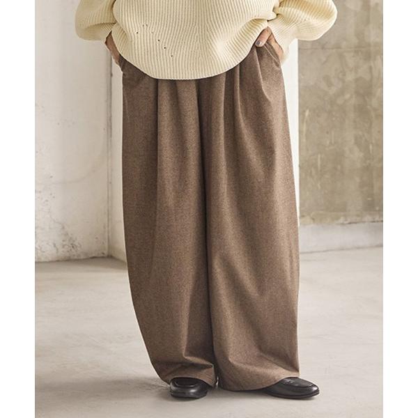 パンツ ツイードライクバレルパンツ「プチ・プラスサイズあり」 レディース
