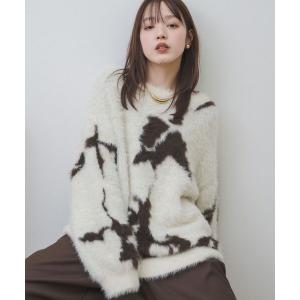 ニット セーター ニュアンスフェザーニット レディース