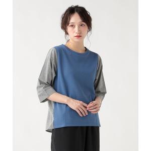 tシャツ 「6/18値下げ」ワッフル × ストライプ プルオーバー レディース