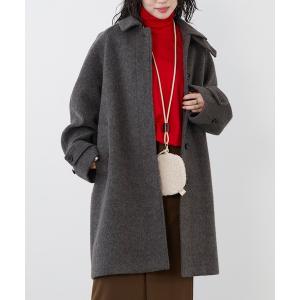 ステンカラーコート コート ステンカラーウールコート レディース