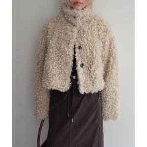 ブルゾン アウター プードルファースタンドカラーブルゾン レディース