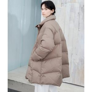 ダウンコート ダウンジャケット 「tageechita」ミドル丈スタンドフードダウンコート レディース
