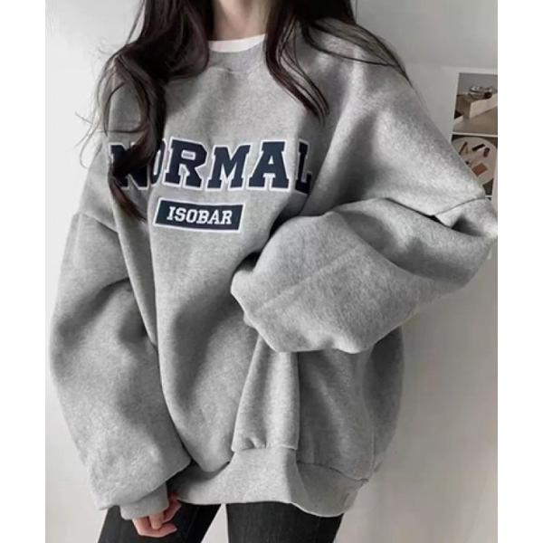 トレーナー スウェット クルーネックロゴプルオーバー レディース