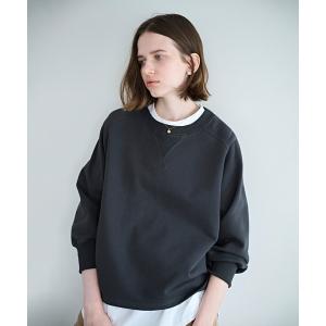 トレーナー スウェット 「KHA:KI / カーキ」8分袖 スウェットシャツ レディース