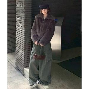 ブルゾン アウター 「LAMPOON」フェイクファーショートブルゾン レディース