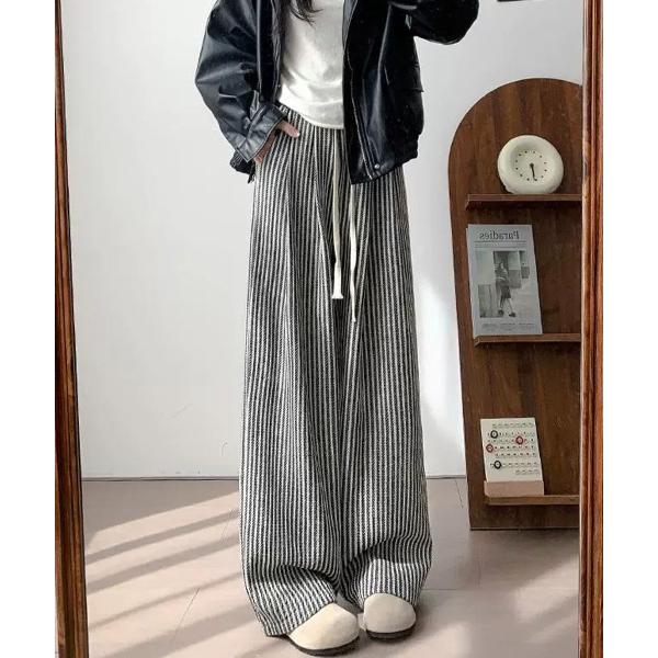パンツ イージーストライプパンツ レディース