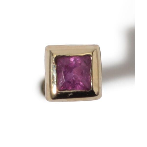 ピアス Metier Mini Bezel Set Princess Gemstone Studs ...