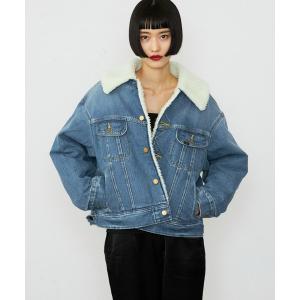 デニムジャケット gジャン Lee/リー「暖」ボアストームライダー アウター コクーンシルエット レディース