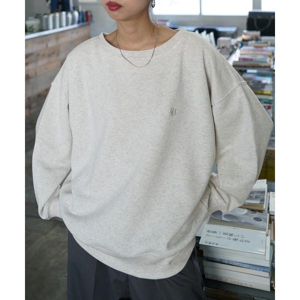 トレーナー スウェット ボートネックカラフル刺繍スウェット レディース