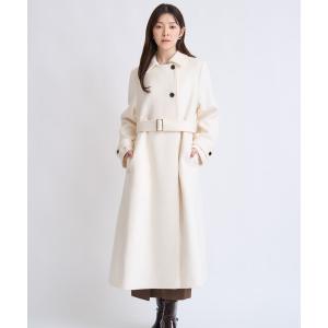 コート アウター ステンカラーウールコート レディース