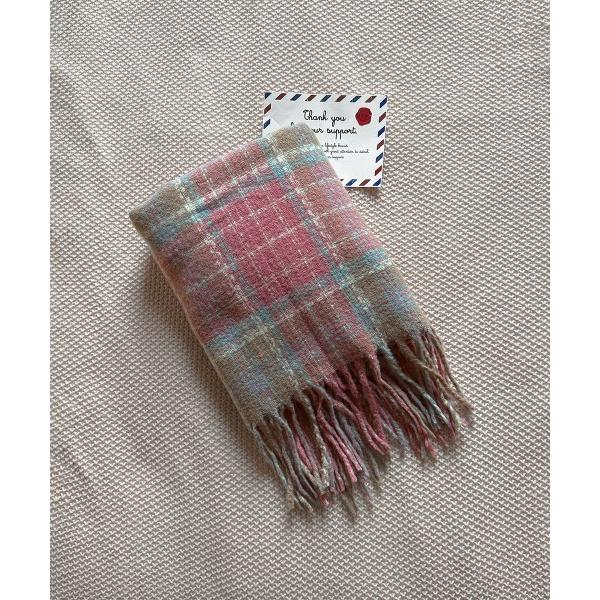 マフラー ストール ロージーチェックマフラー レディース