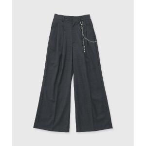 スラックス パンツ CHAIN TACK PANTS/チェーンタックパンツ レディース