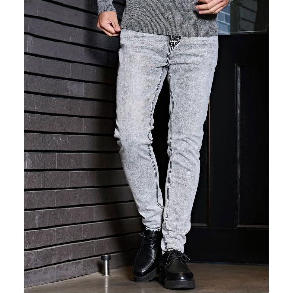 ジーンズ 「CavariA/キャバリア」デニムケミカルスキニー メンズ レディース