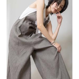 サロペット オーバーオール 6.5ozスラブデニムフレアサロペット レディース