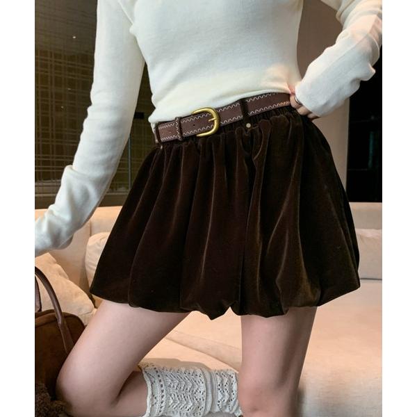 スカート ベロアバルーンミニスカート