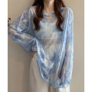 「AMOUR BOX」 長袖カットソー FREE ブルー レディース