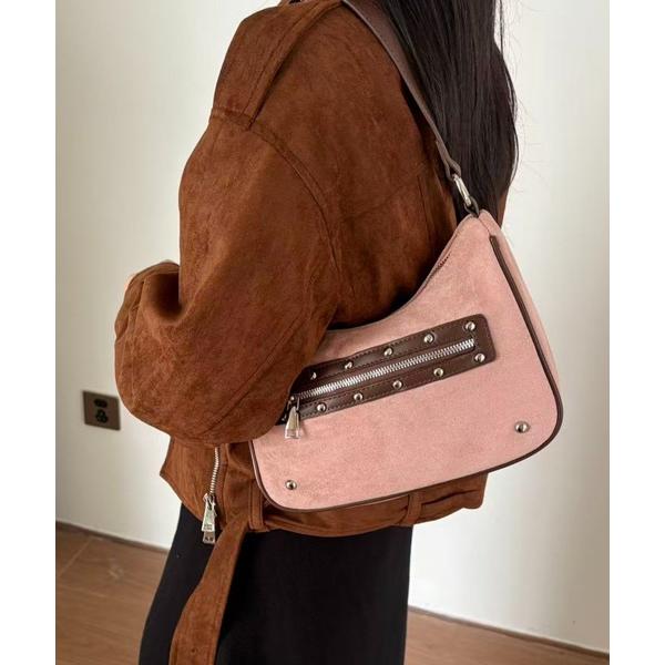 ハンドバッグ ヴィンテージ風スタッズバッグ