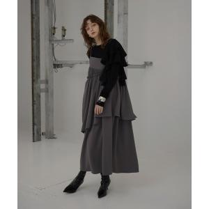 「MIELI INVARIANT」 キャミソールワンピース FREE グレー レディース