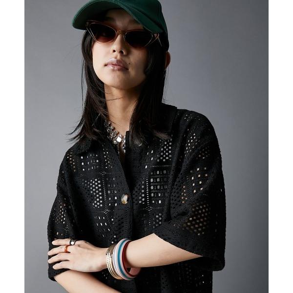 「GEVS.」 「SMILELAND」半袖シャツ M ブラック レディース