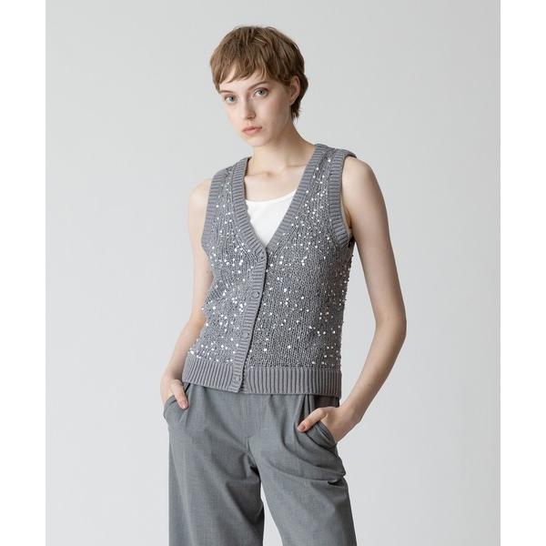 「allureville」 ニットベスト 2 グレー系その他 レディース